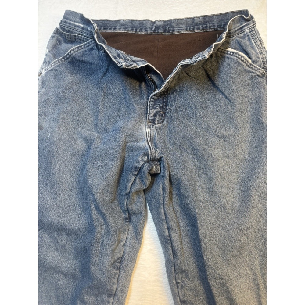 Vintage Wrangler Fleece Lined Denim Carpenter Jeans 34x30.5 Workwear (Tag 34x32)